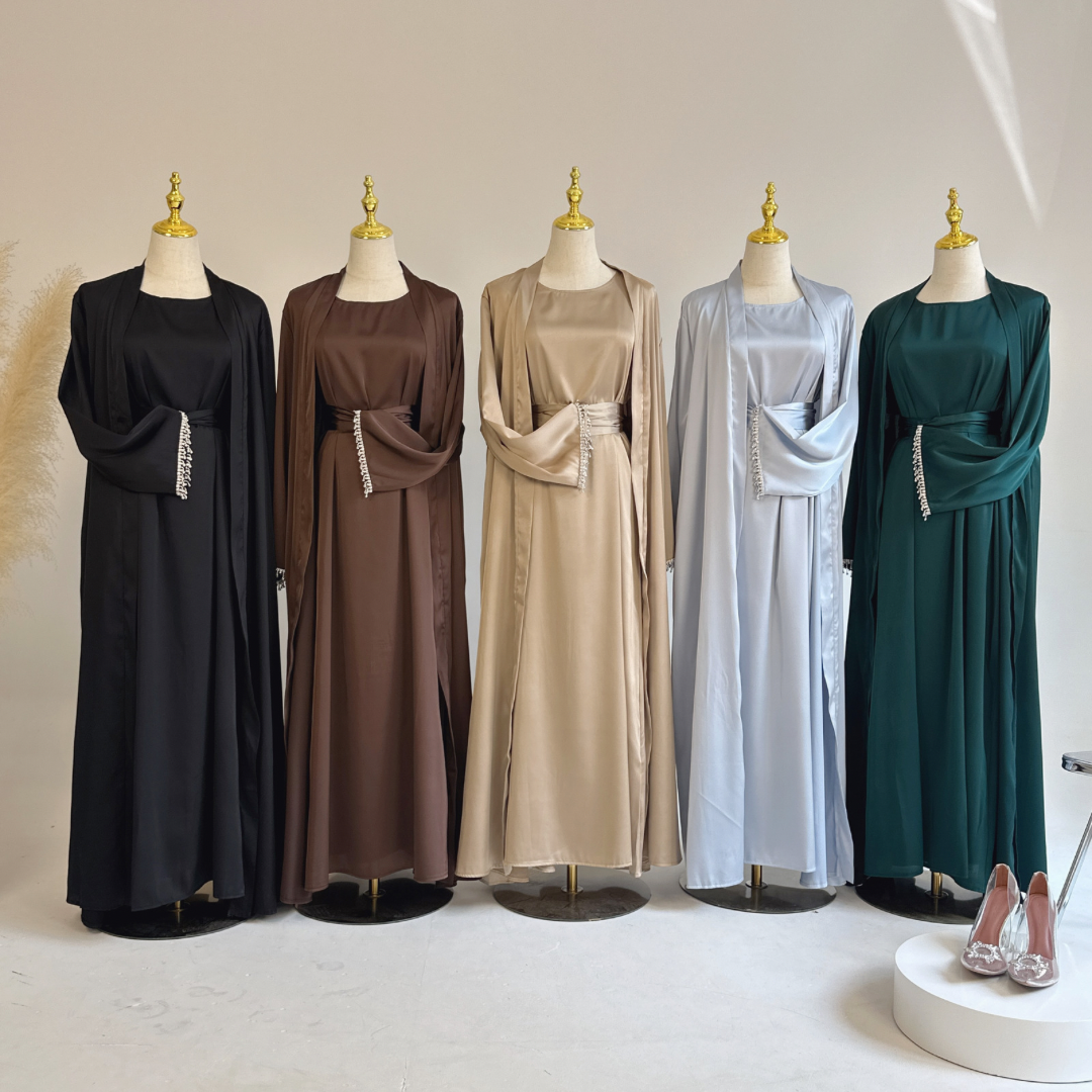 Lujain Abaya Set - Khaki