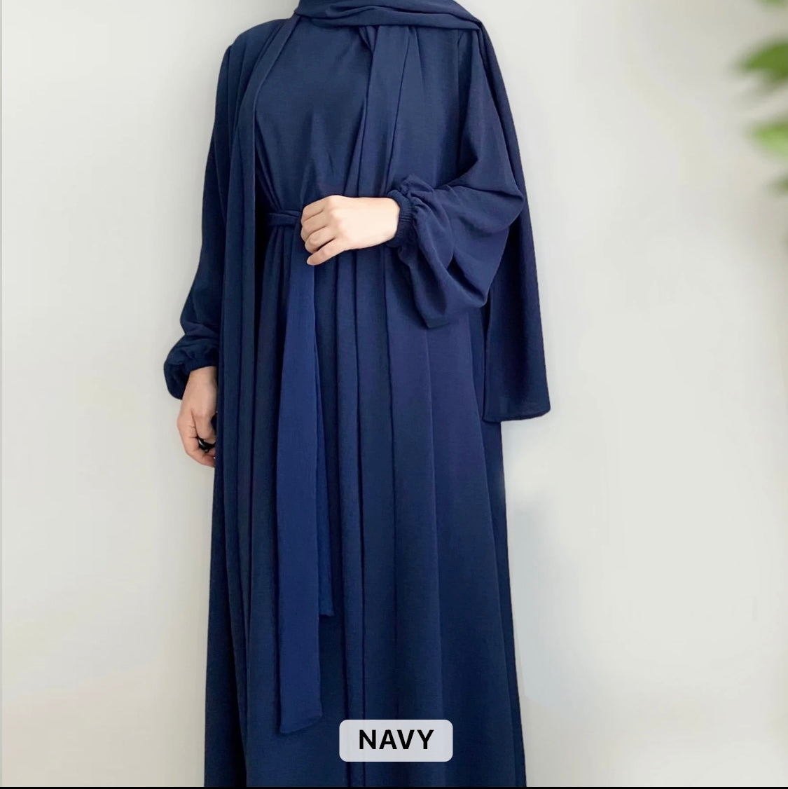 The Dalia Abaya Set - Navy