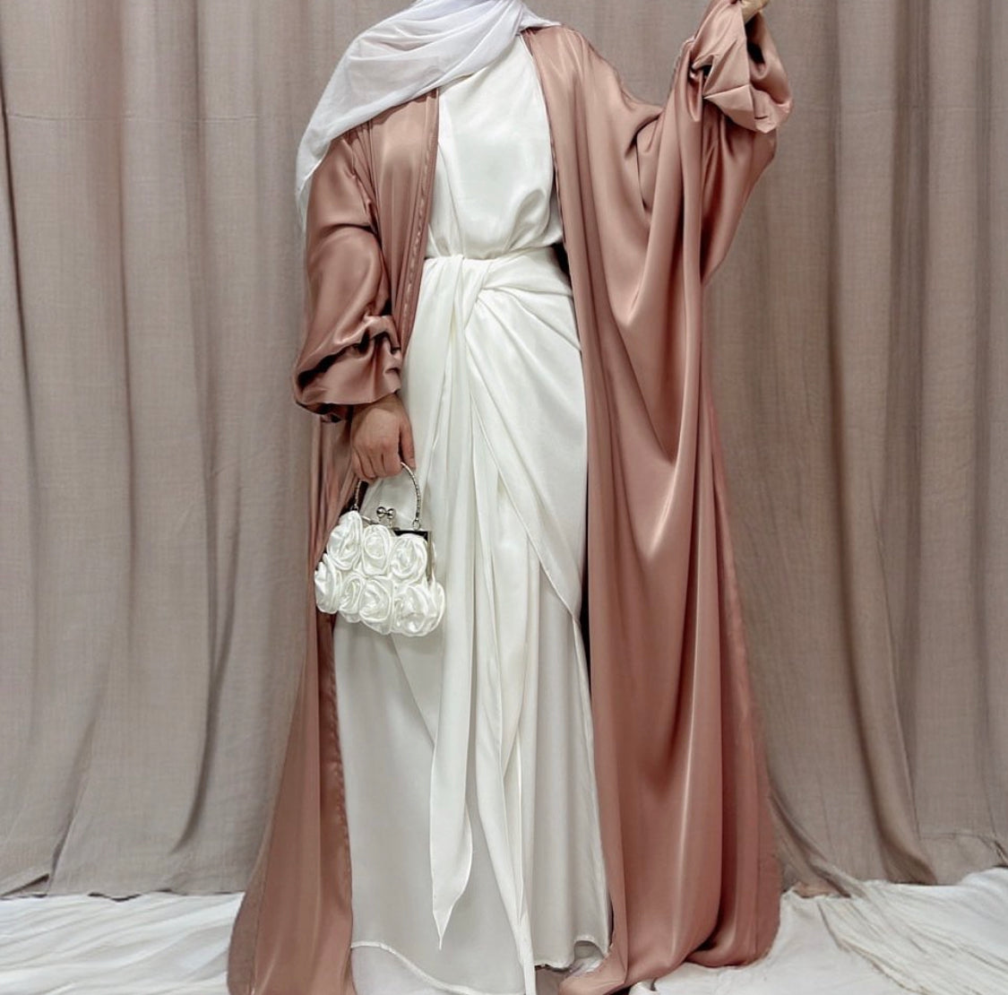 The Hala Abaya - Dusty Pink