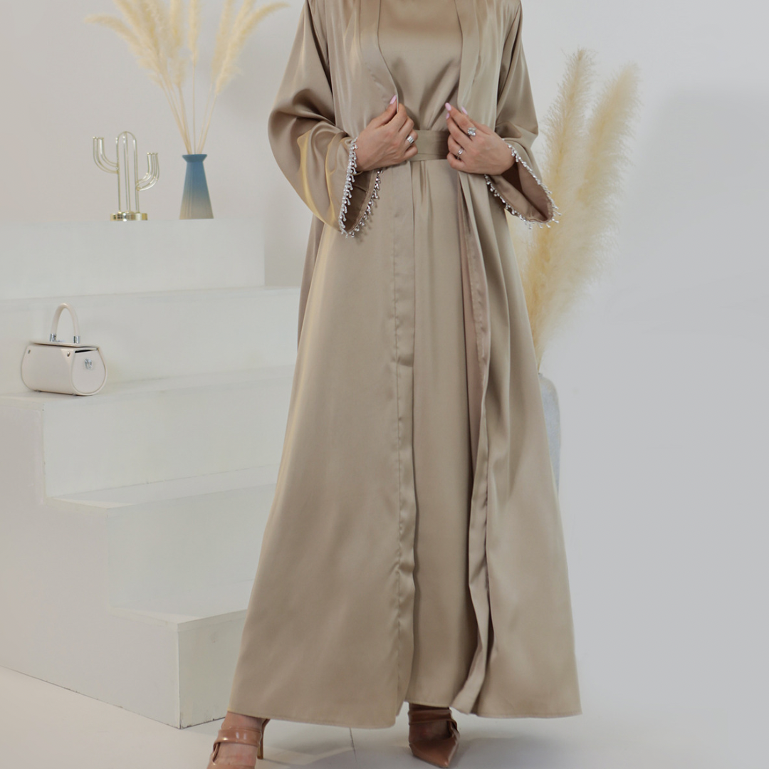 Lujain Abaya Set - Khaki