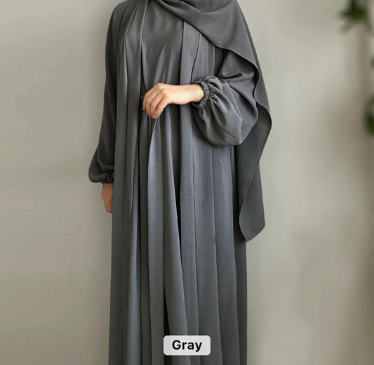 The Dalia Abaya Set - Grey