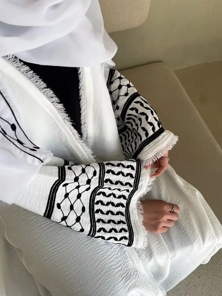 PREORDER Keffiyeh Inspired Open Abaya