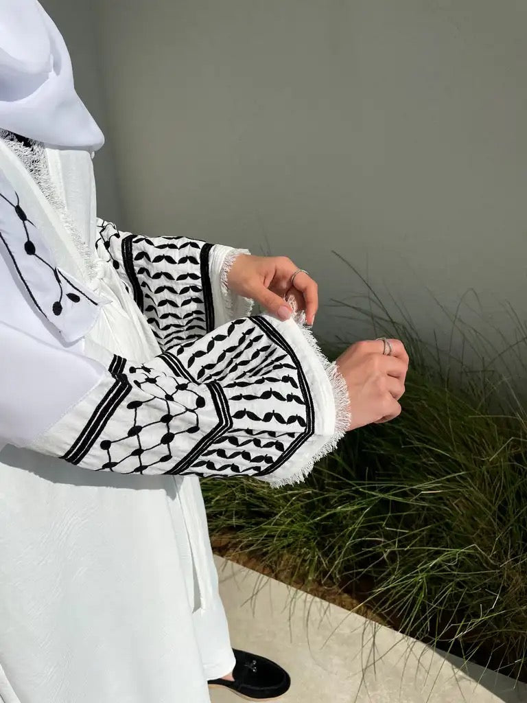 PREORDER Keffiyeh Inspired Open Abaya