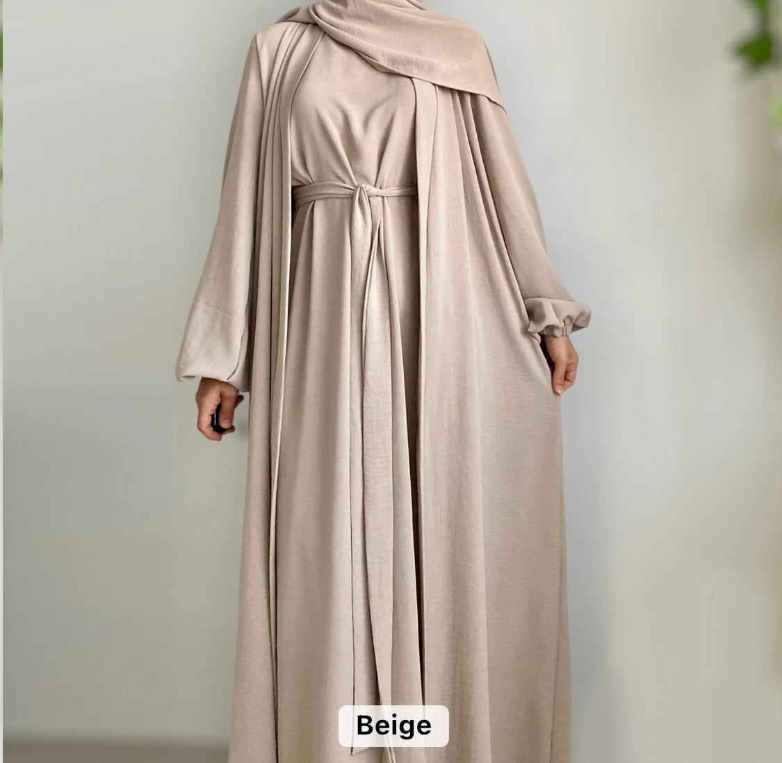 The Dalia Abaya Set - Beige