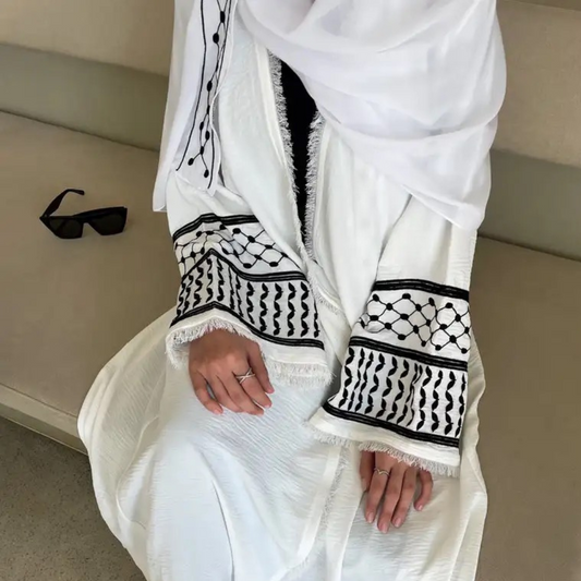 PREORDER Keffiyeh Inspired Open Abaya