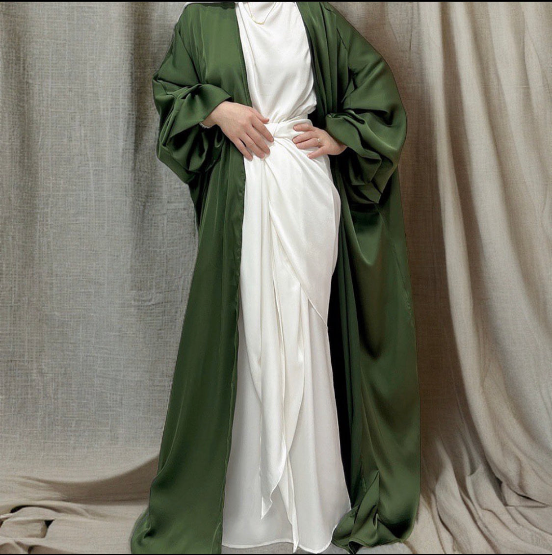 The Hala Abaya - Army Green