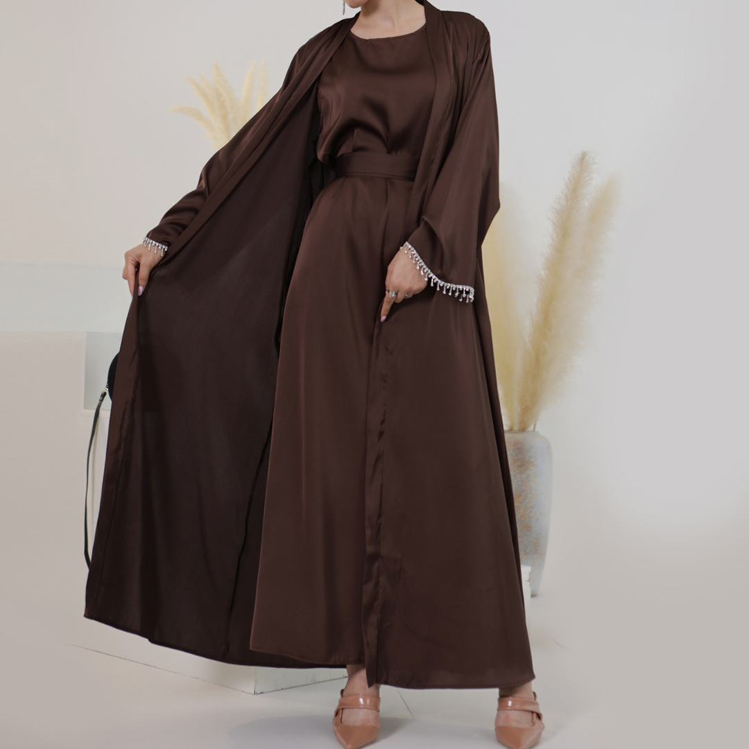 Lujan Abaya Set - Coffee Brown