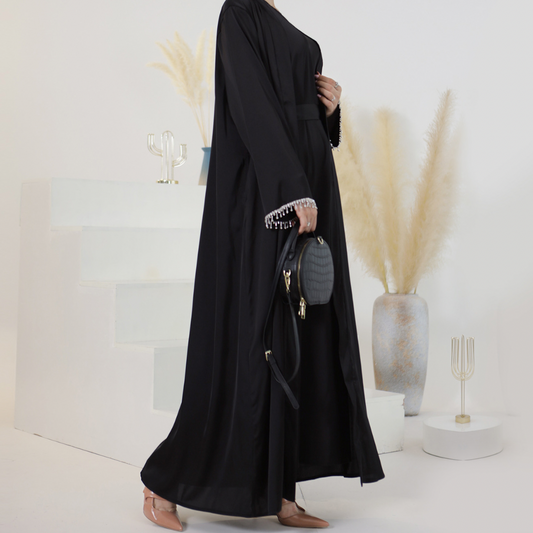 Lujain Abaya Set - Black