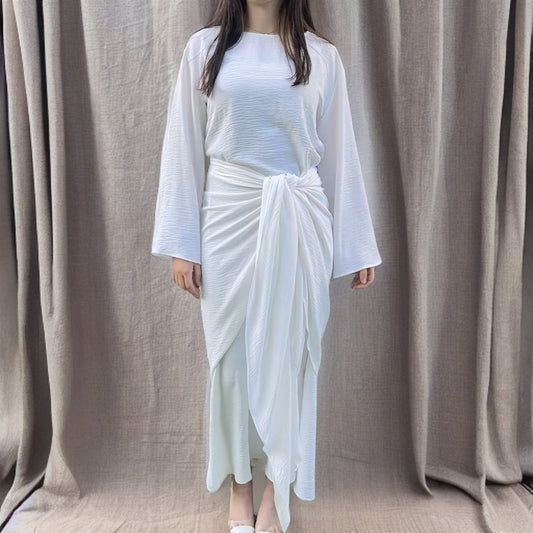 The Hana Wrap Dress - White