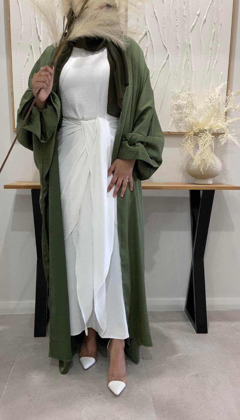 The Hala Abaya - Army Green - Layali ليالي