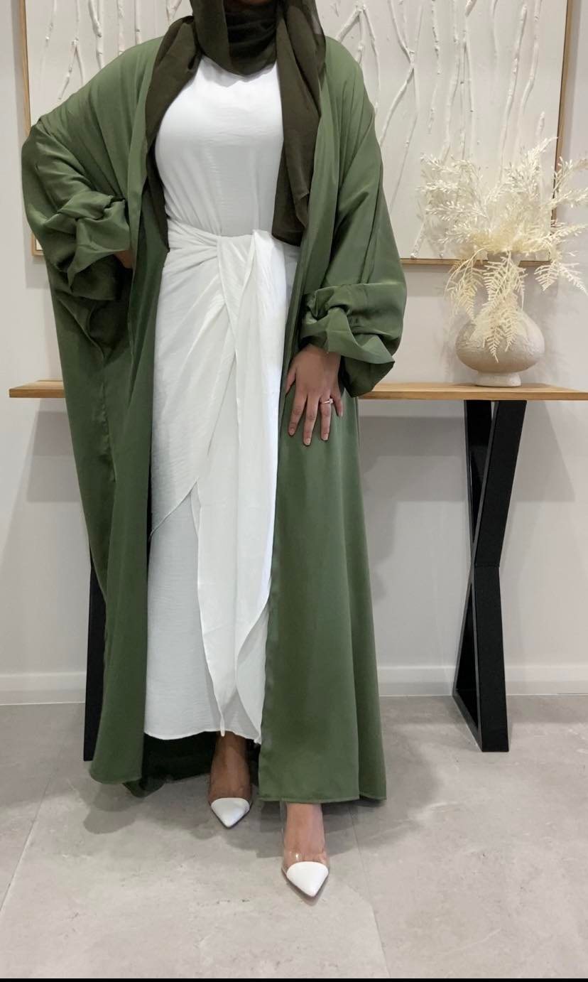 The Hala Abaya - Army Green - Layali ليالي