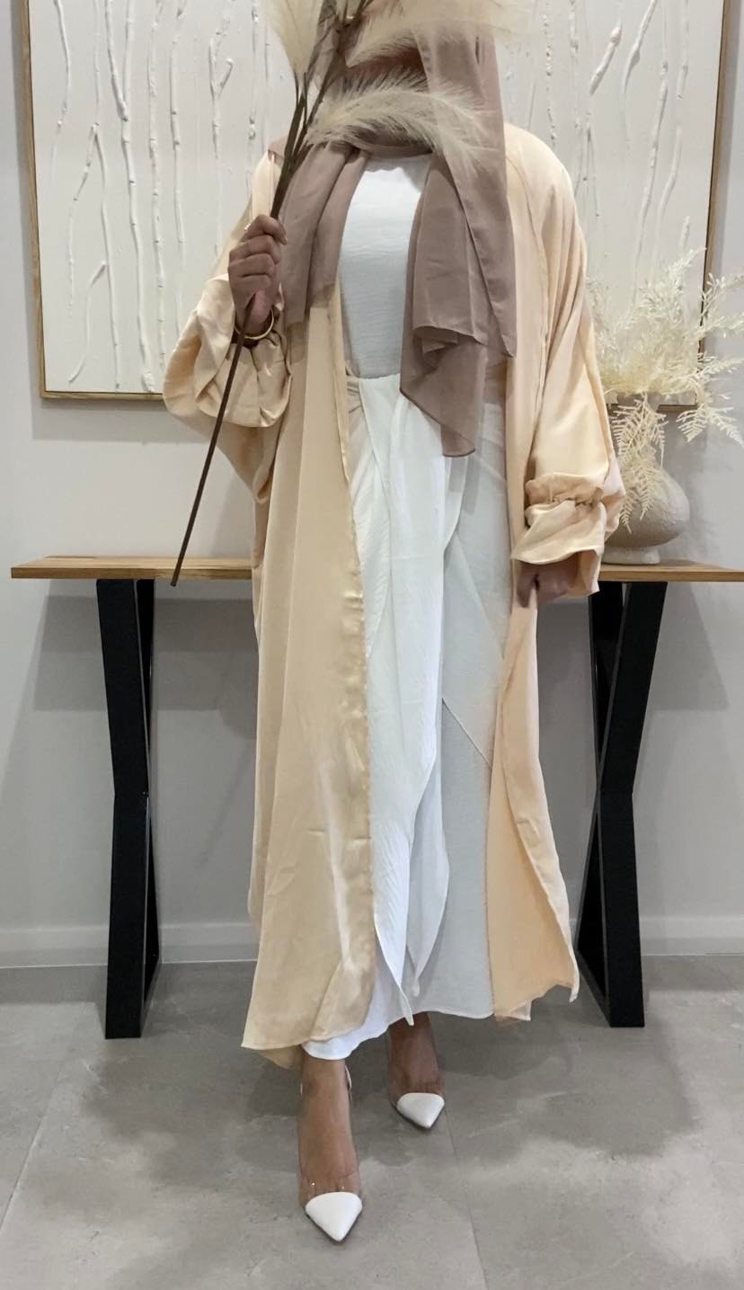 The Hala Abaya - Cream - Layali ليالي