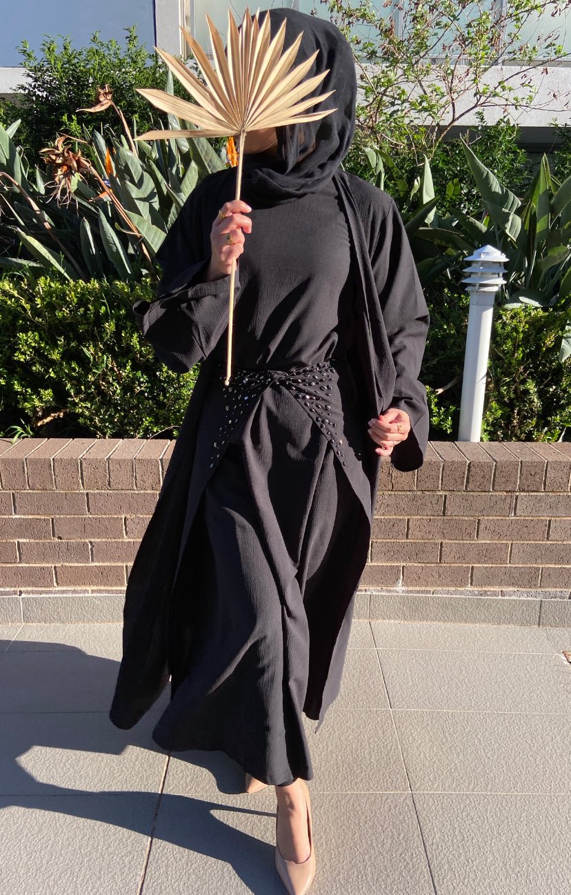 The Layla Abaya - Black - Layali ليالي